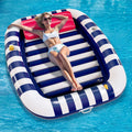 Pool Wave Inflatable Pool Lounger Float (Blue)