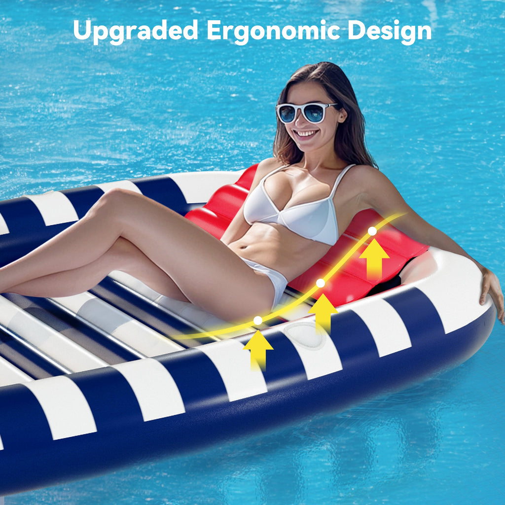 Pool Wave Inflatable Pool Lounger Float (Blue)