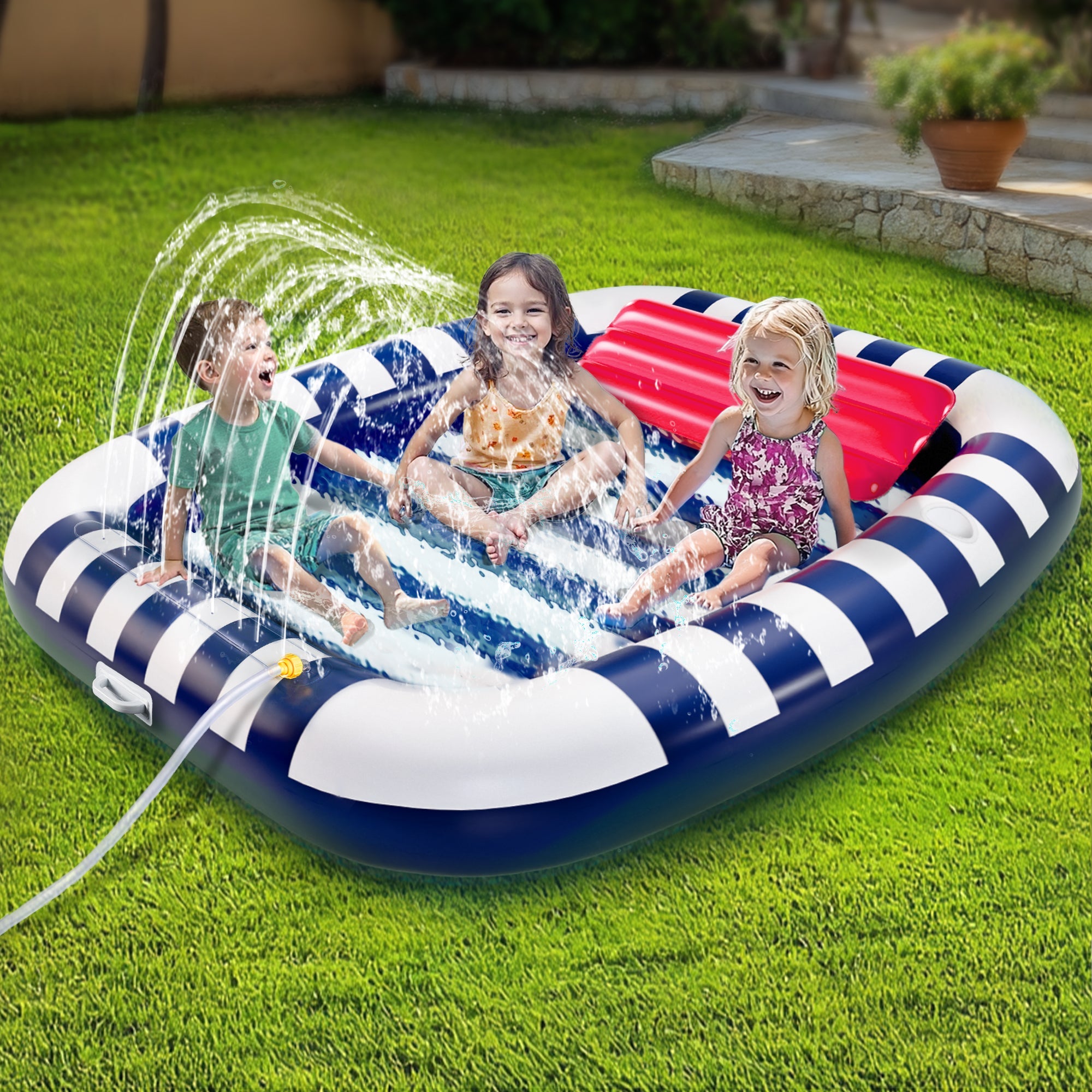 Pool Wave Inflatable Pool Lounger Float (Blue)