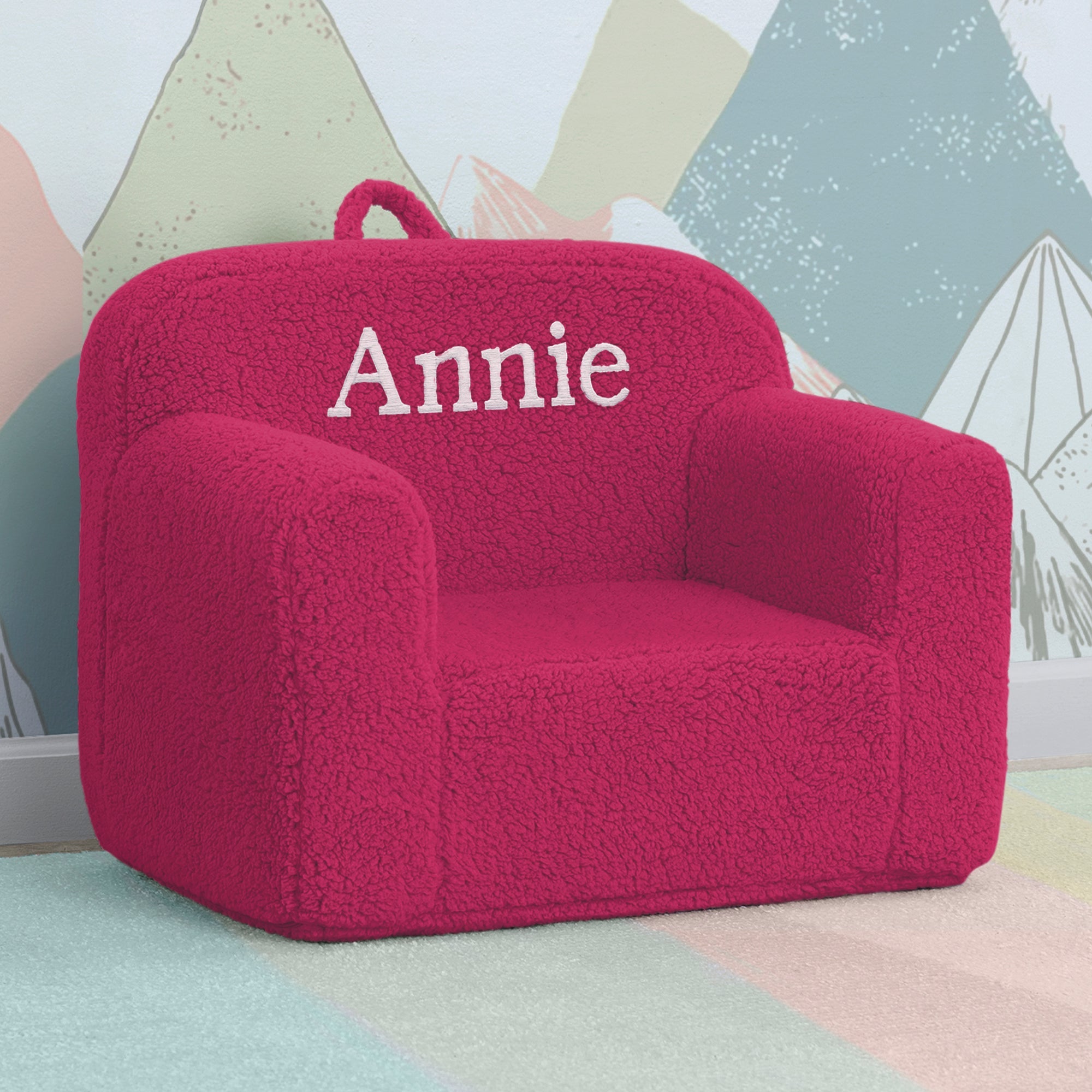 Personalized Cozee Sherpa Chair for Kids