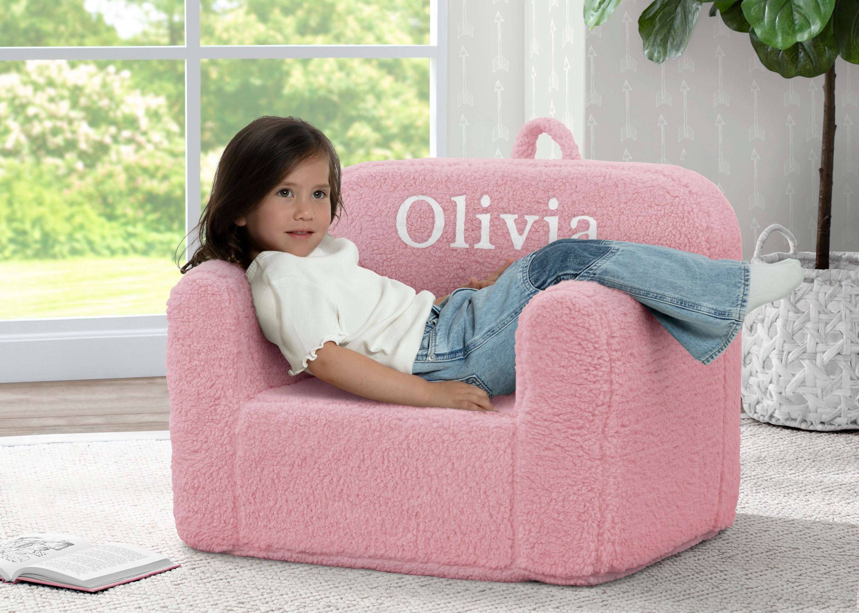 Personalized Cozee Sherpa Chair for Kids
