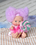 Sale Felt Colorful Pink and Green Swirl Lollipop