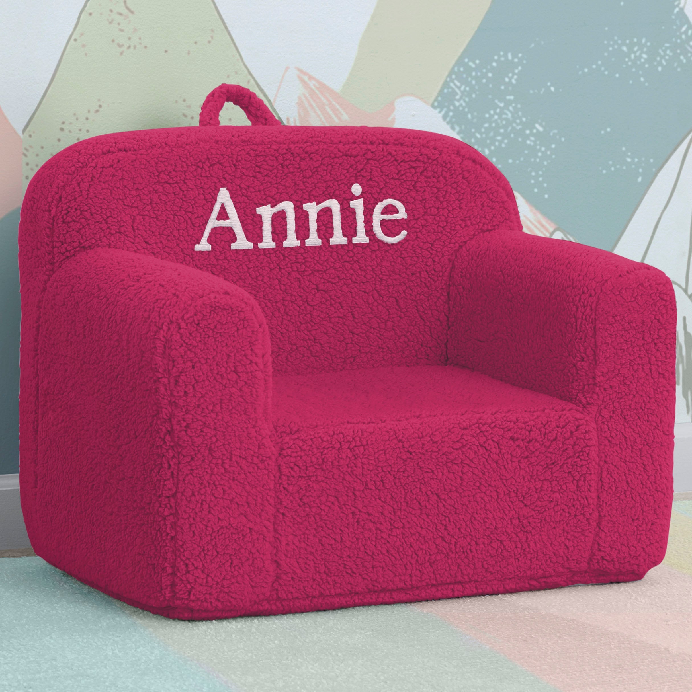 Personalized Cozee Sherpa Chair for Kids