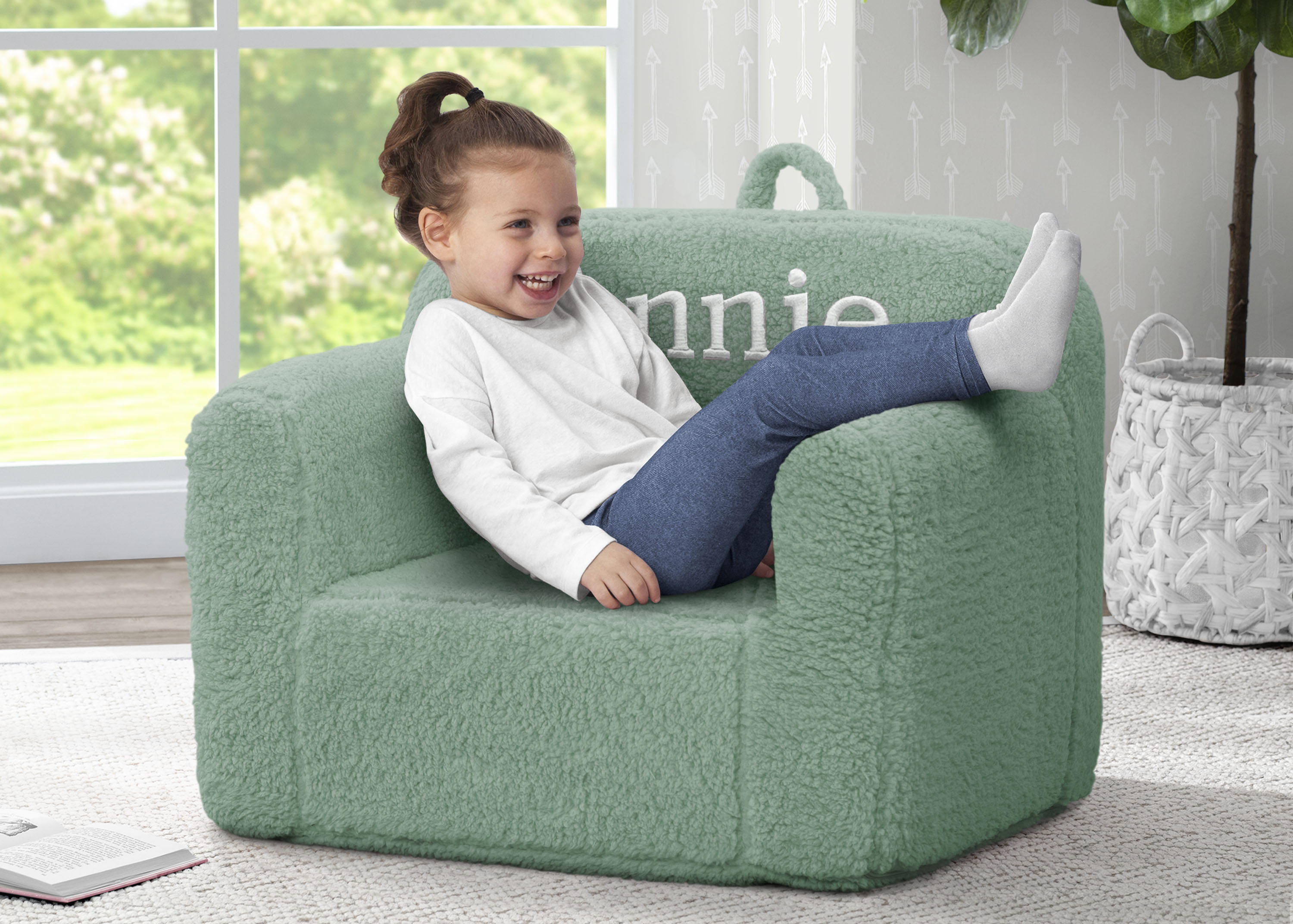 Personalized Cozee Sherpa Chair for Kids