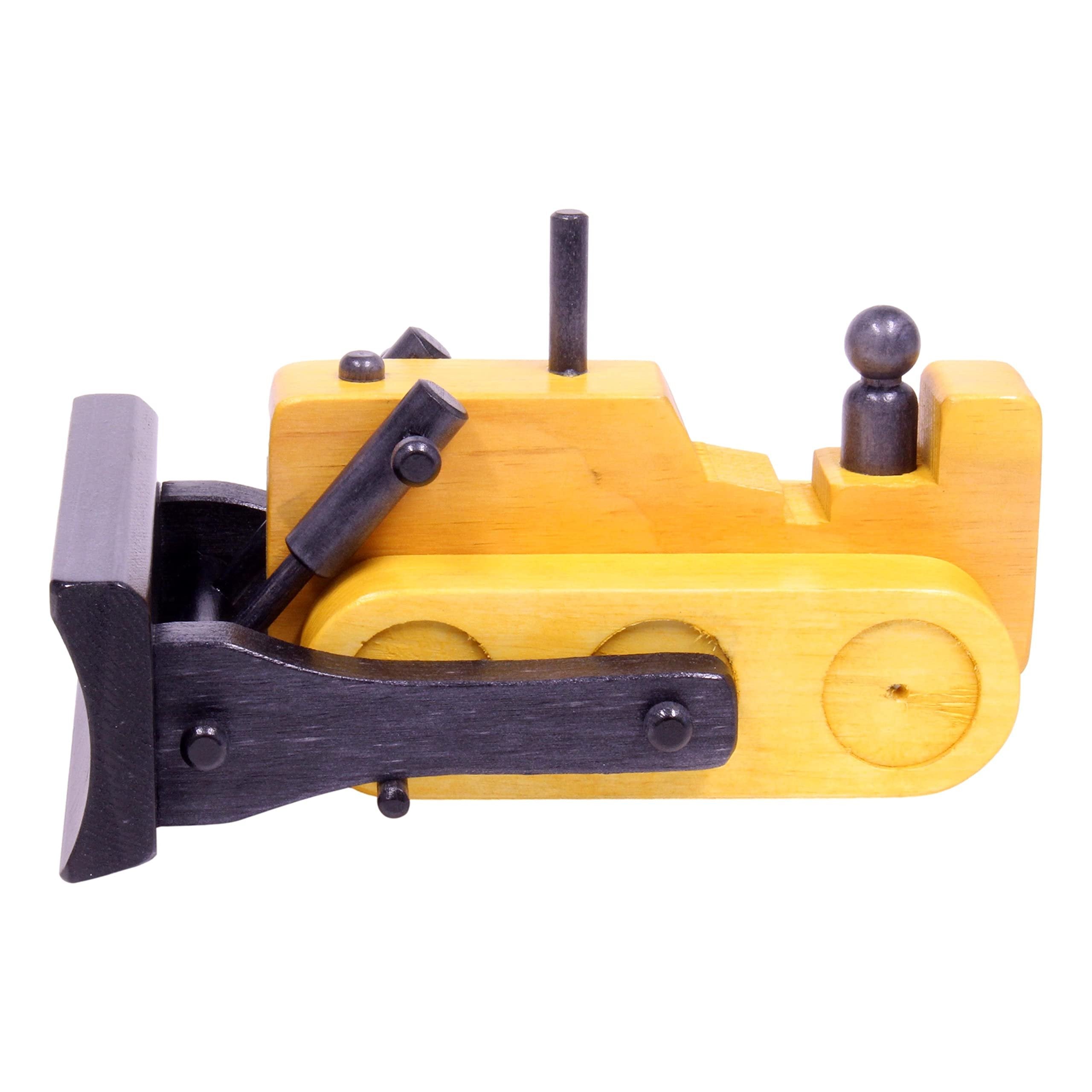 AmishToyBox.com Wooden Bulldozer Toy, Child Safe Finish