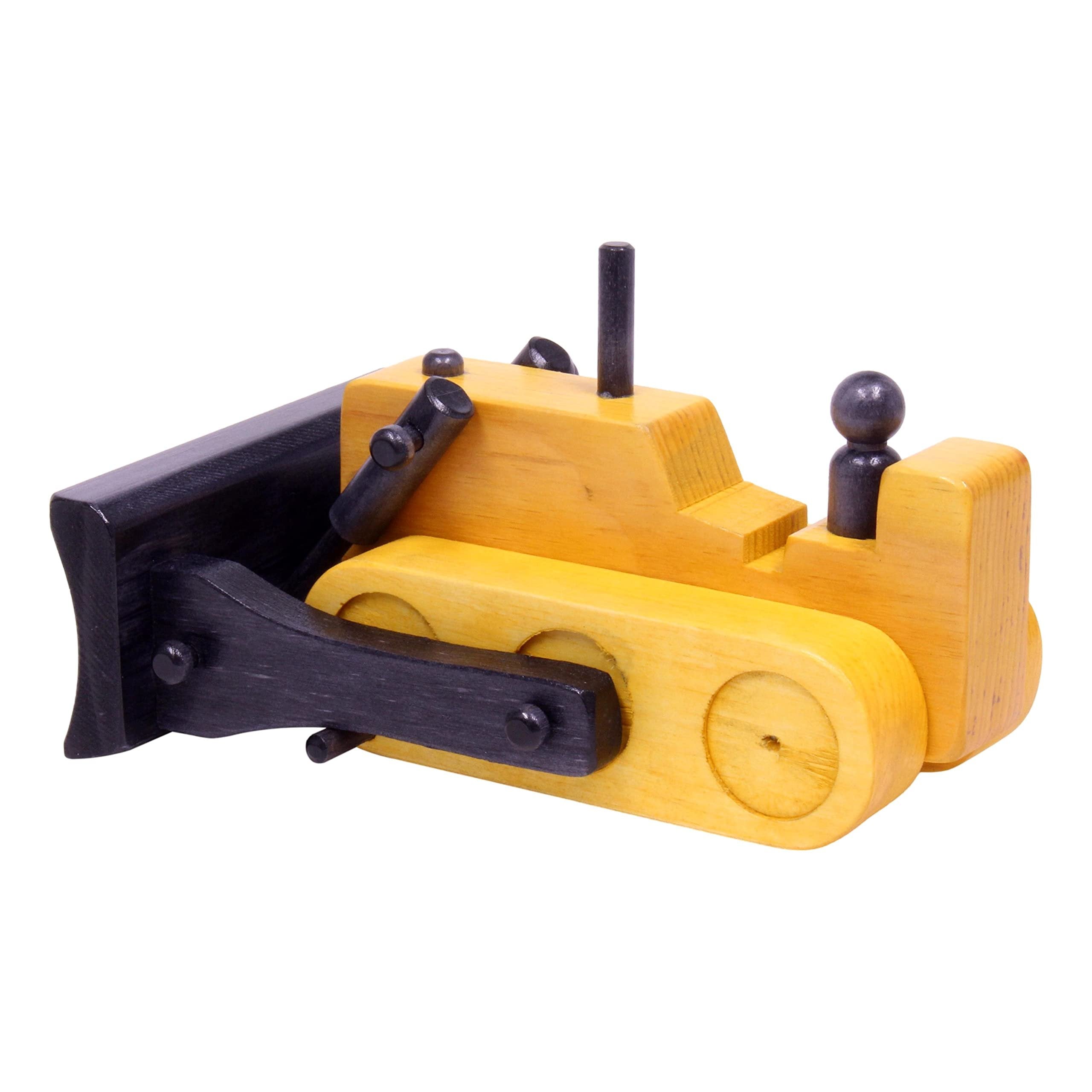 AmishToyBox.com Wooden Bulldozer Toy, Child Safe Finish