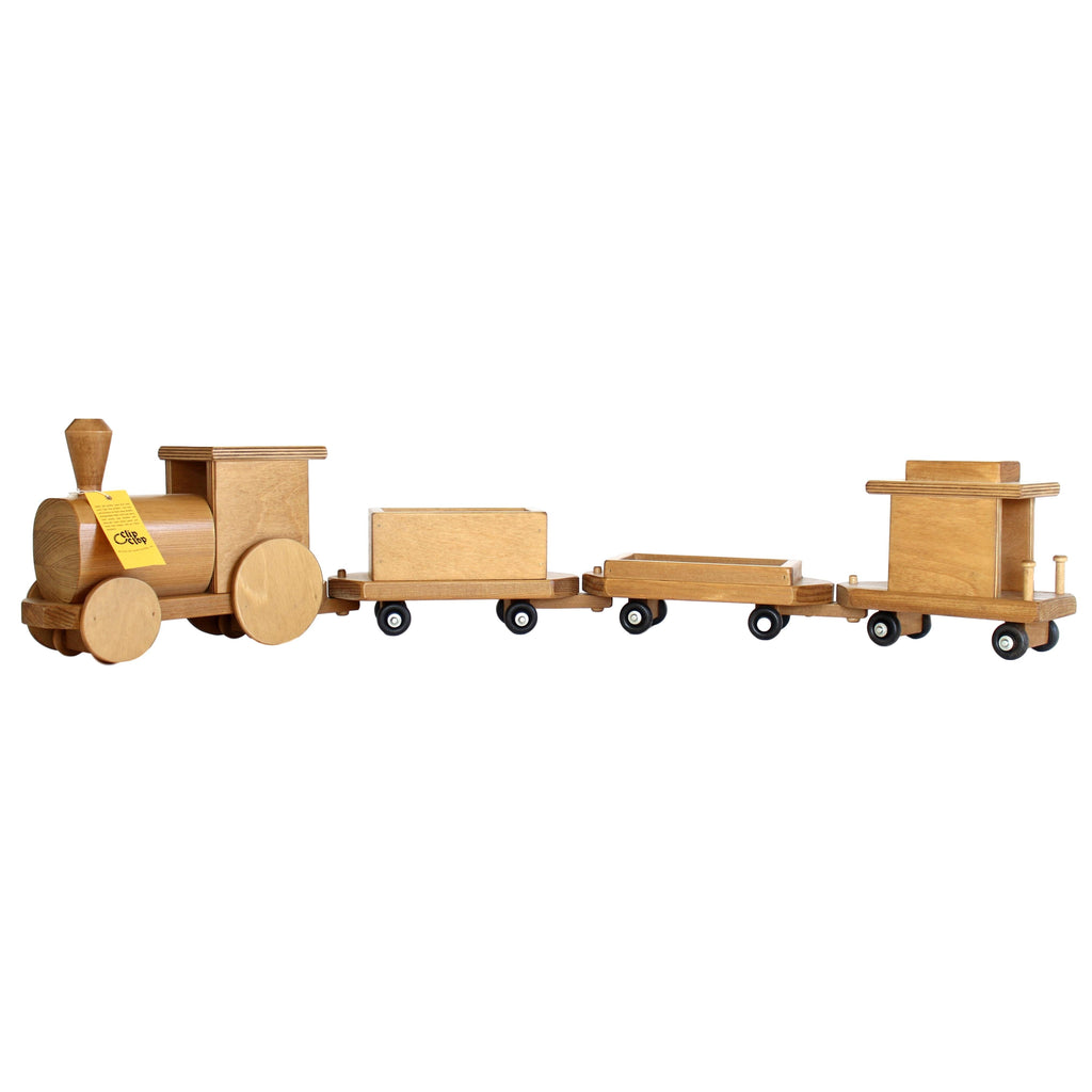 Large Wooden 40 Toy Train Play Set, Kid-Safe Finish, Amish-Made