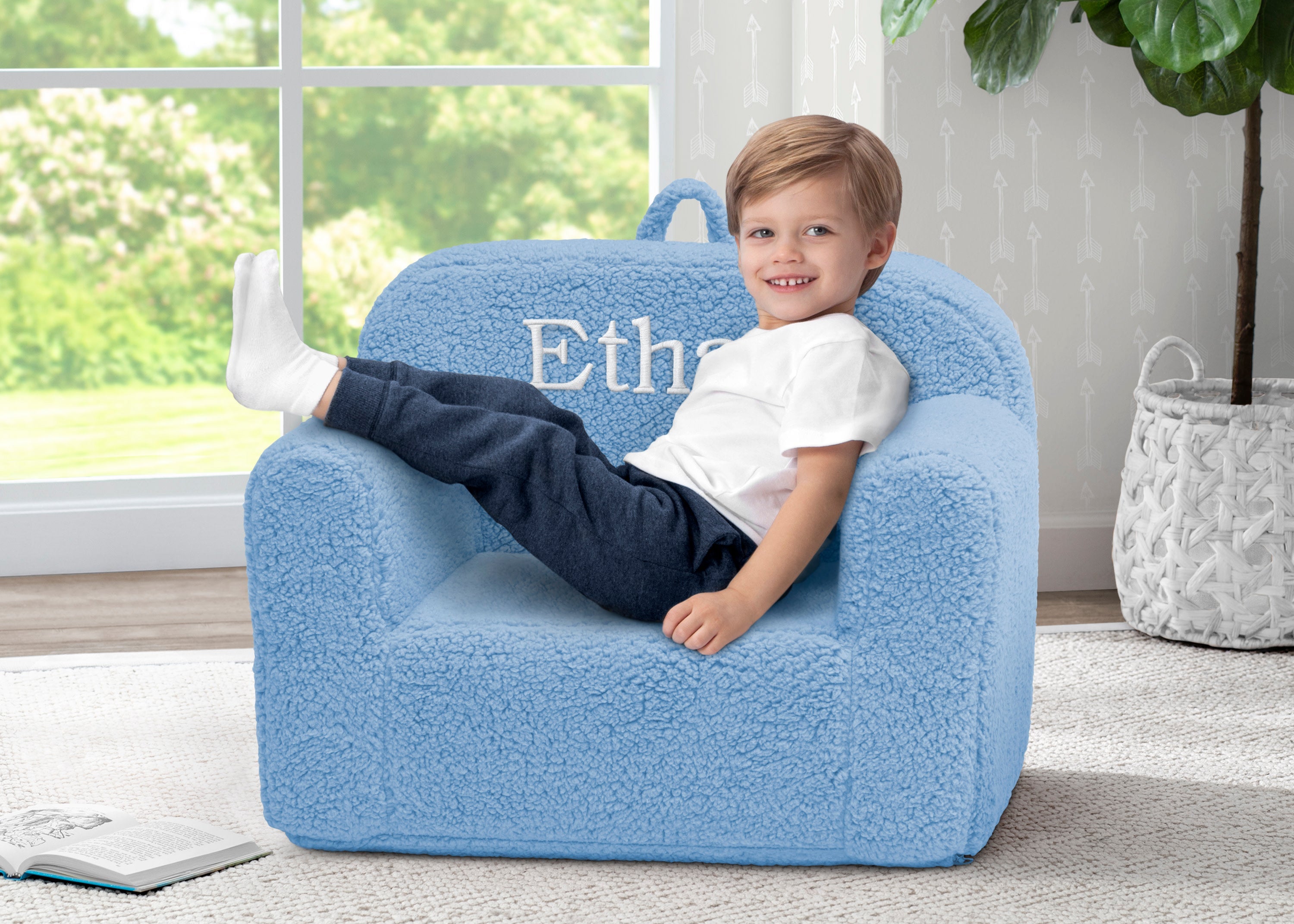 Personalized Cozee Sherpa Chair for Kids