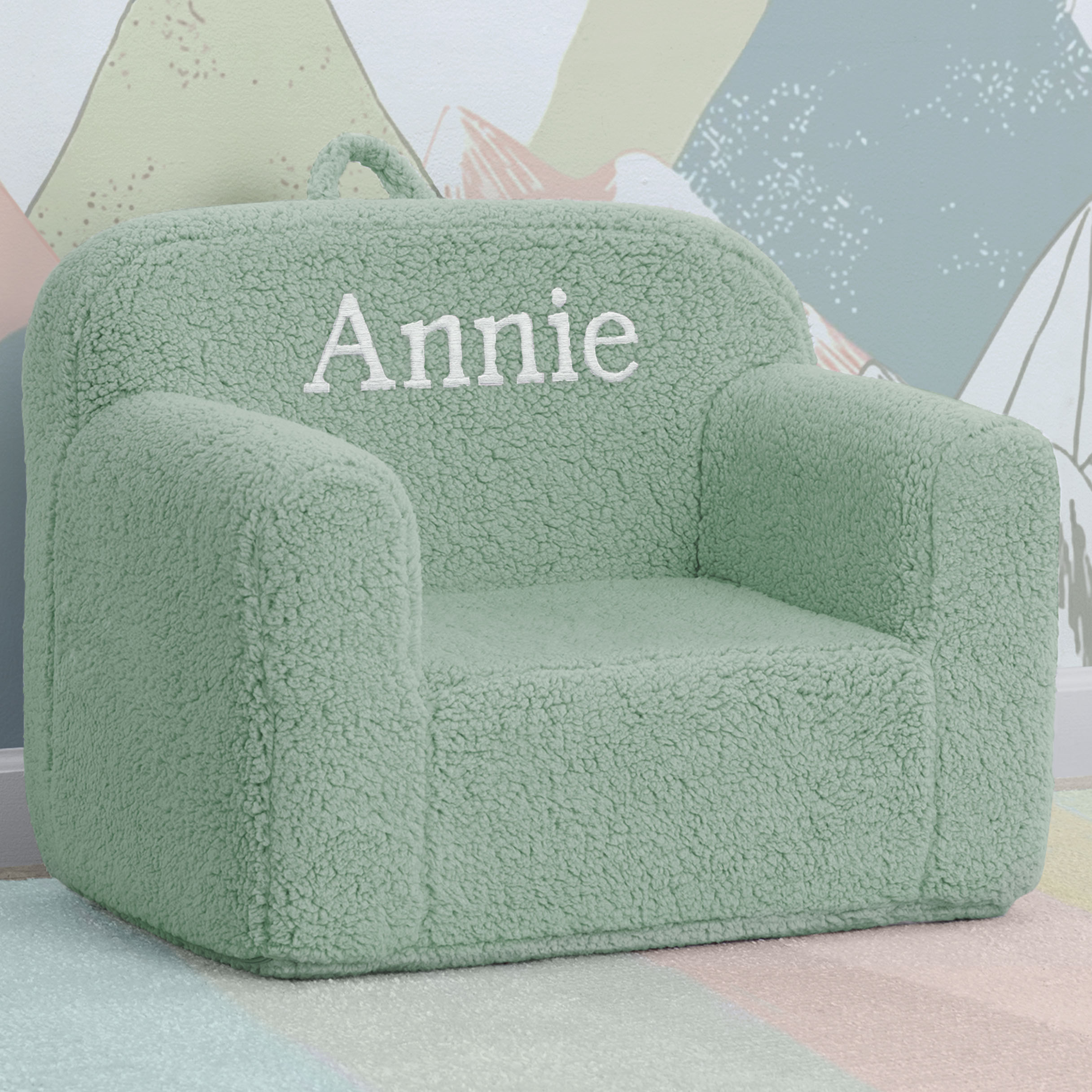 Personalized Cozee Sherpa Chair for Kids