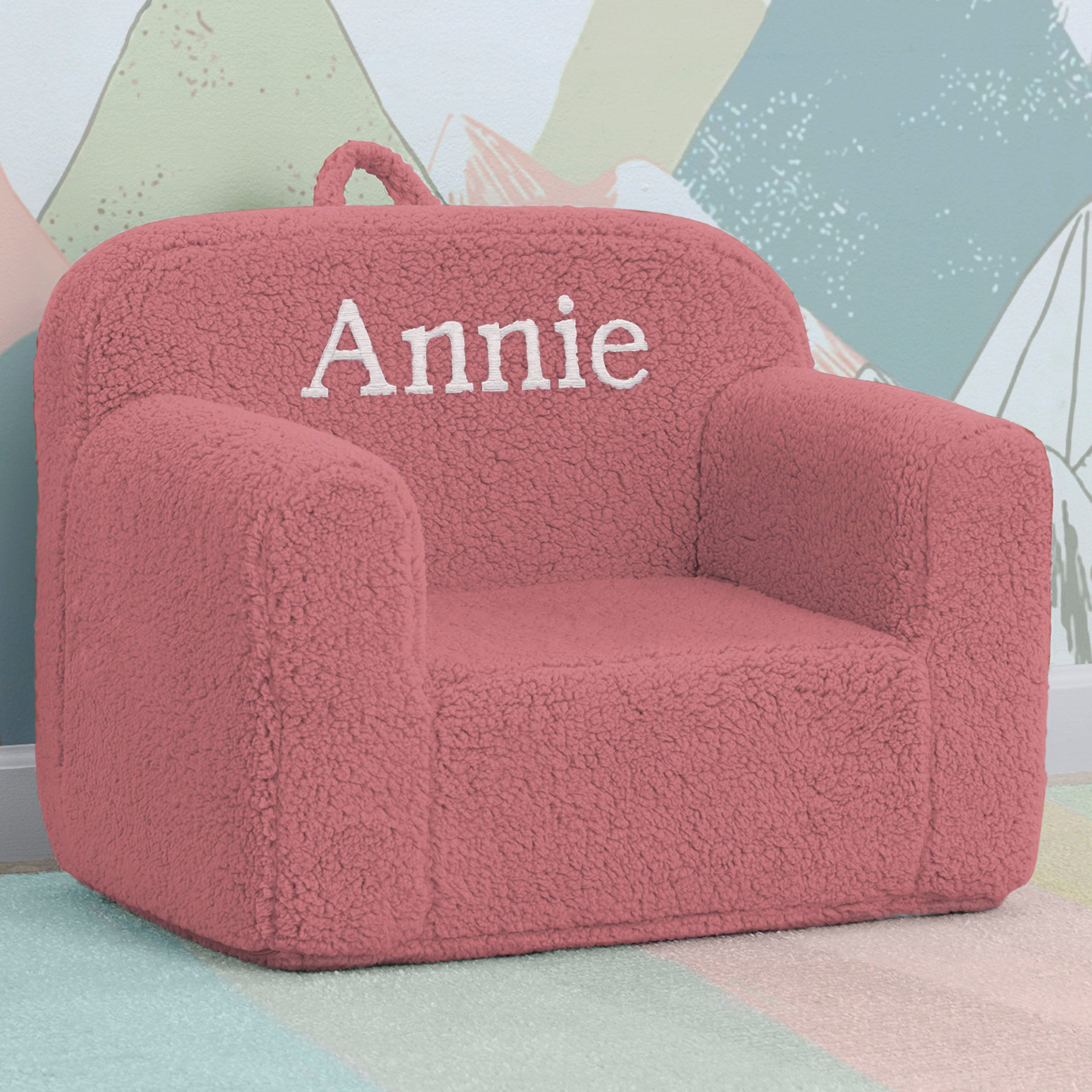 Personalized Cozee Sherpa Chair for Kids